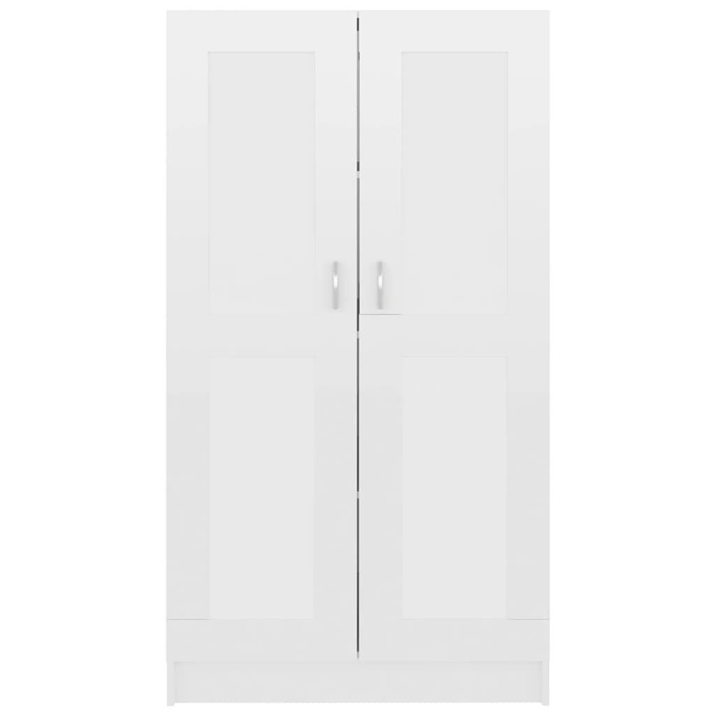 Bücherschrank Hochglanz-Weiß Bücherregal cm Holzwerkstoff furnicato 82,5x30,5x150