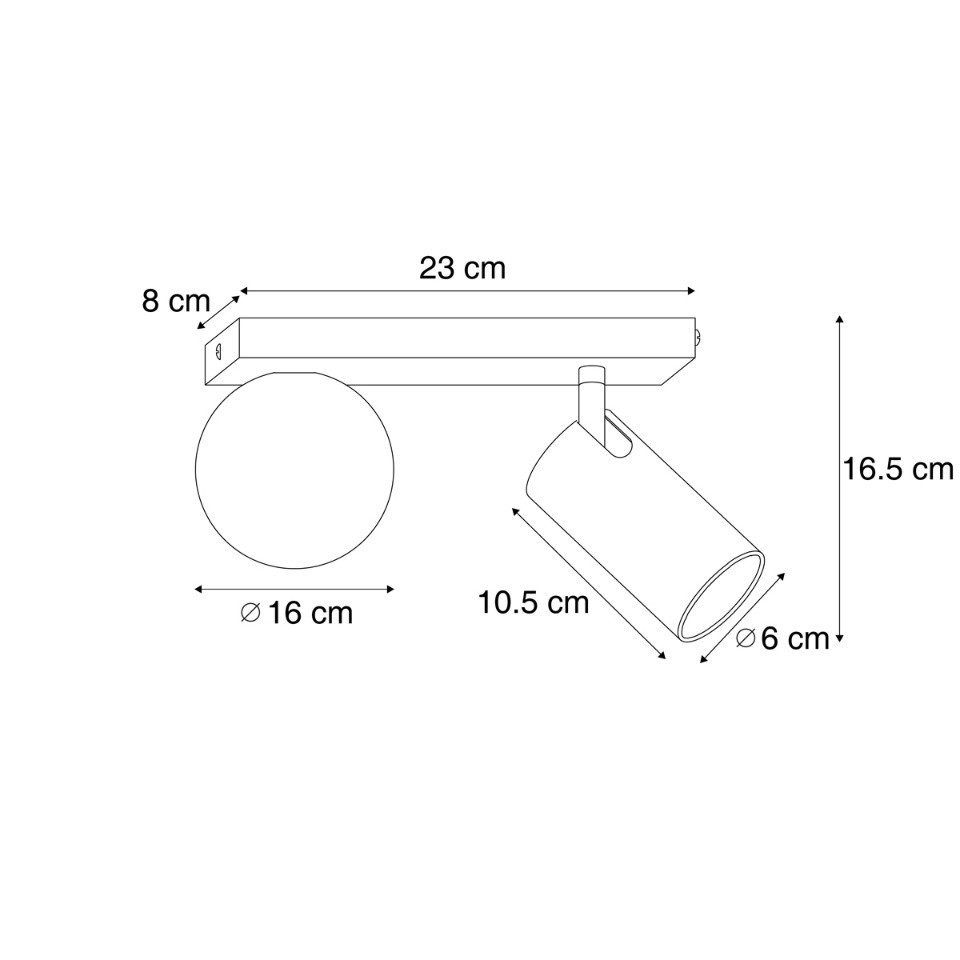 Qazqa Deckenleuchte Lesly, ohne Leuchtmittel, Warmweiß, QAZQA Deckenleuchte, g9, Schwarz, Metall, Modern