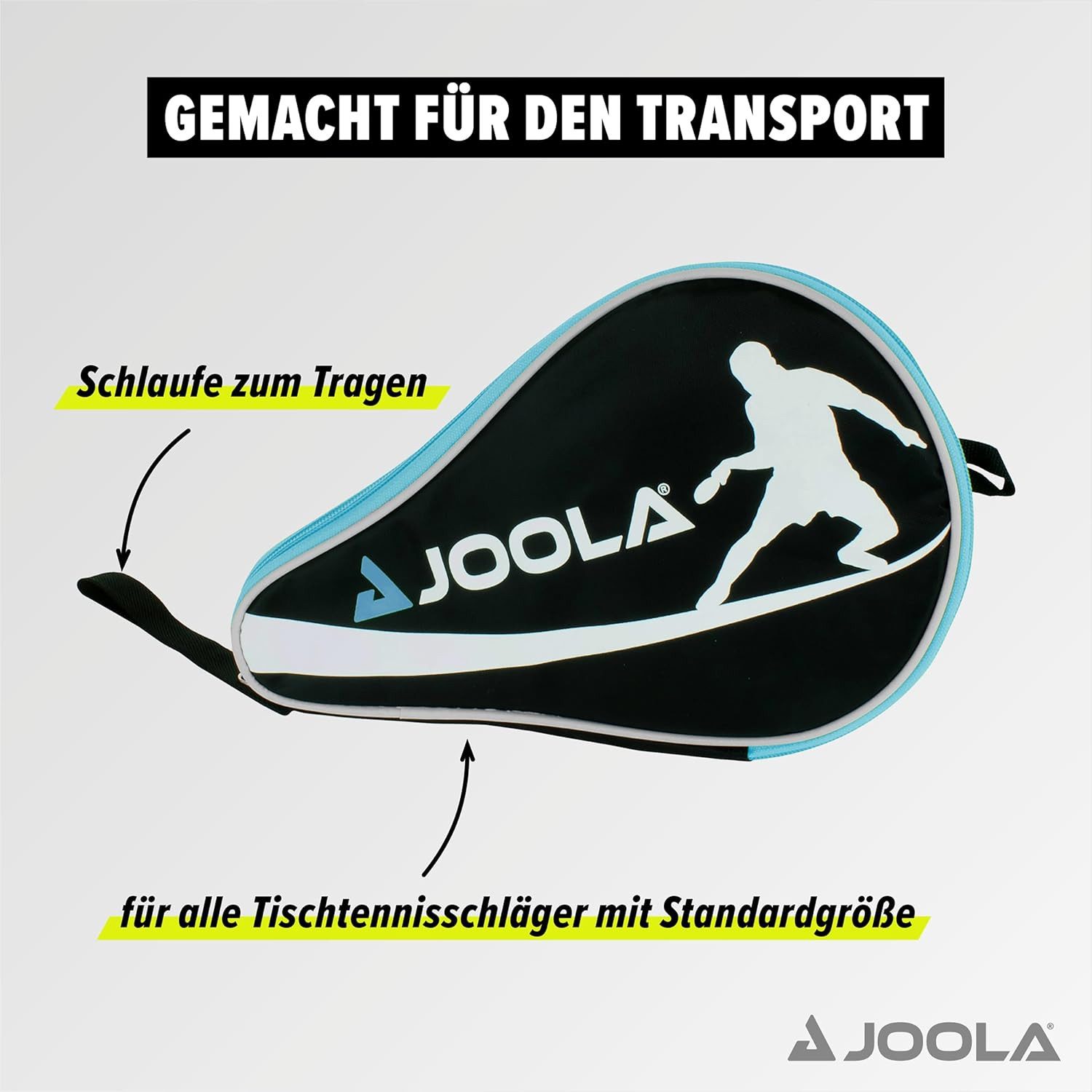 Joola Schlägerhülle Tischtennishülle Pocket schwarz-blau, Bag