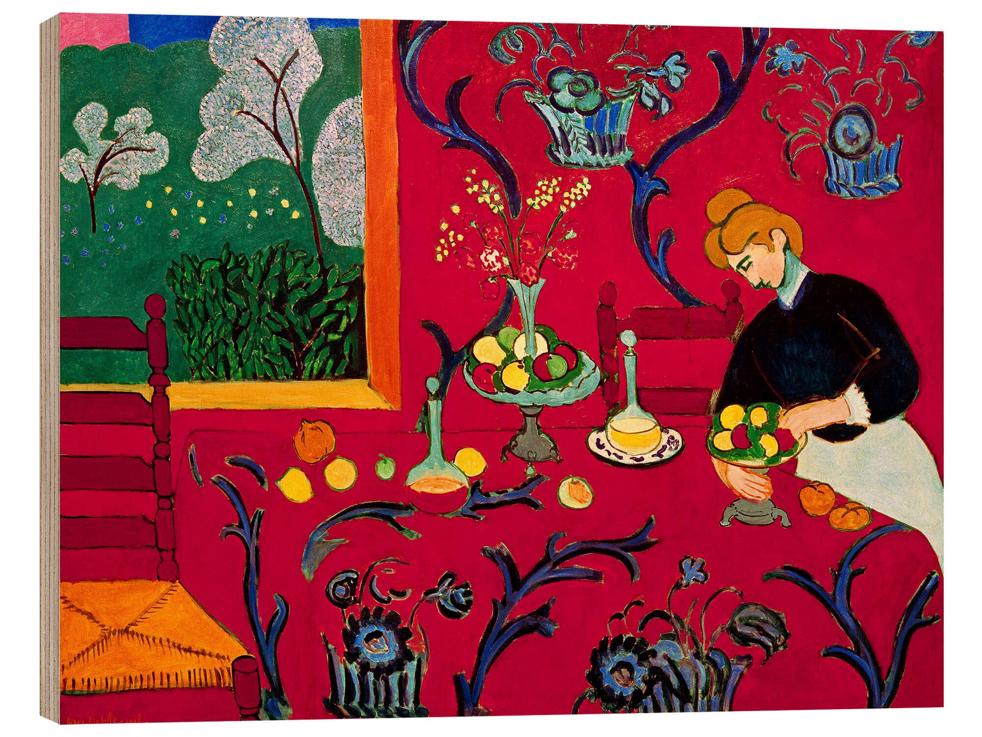 Posterlounge Wandbild Rotes Zimmer, Harmonie in Rot, 1909, Henri Matisse, erhältlich als Poster, Leinwandbild, Wandsticker oder Acrylglasbild