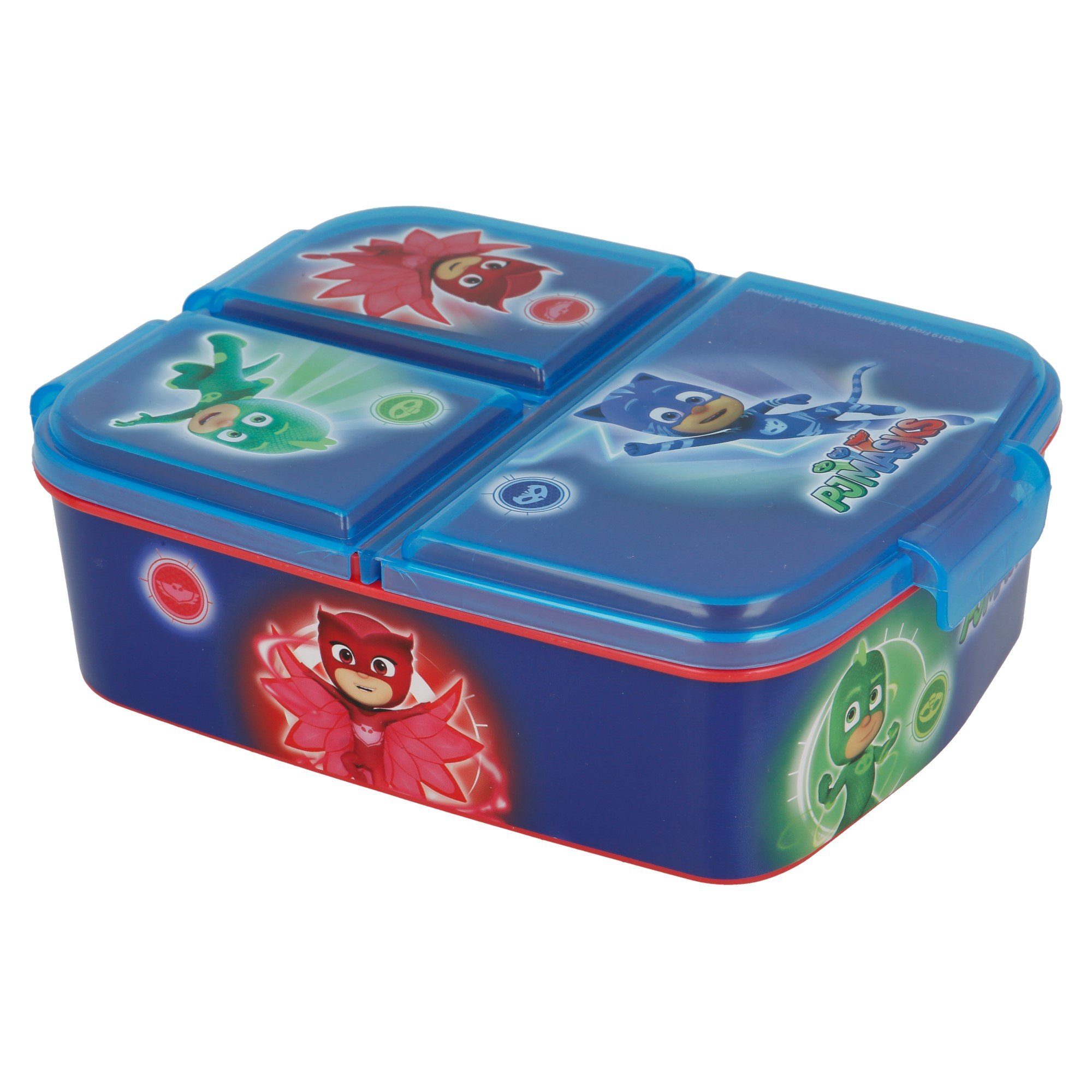 mit PJ Brotdose Kunststoff, 3-Fach-Unterteilung Kinder Lunchbox, frei Masks BPA