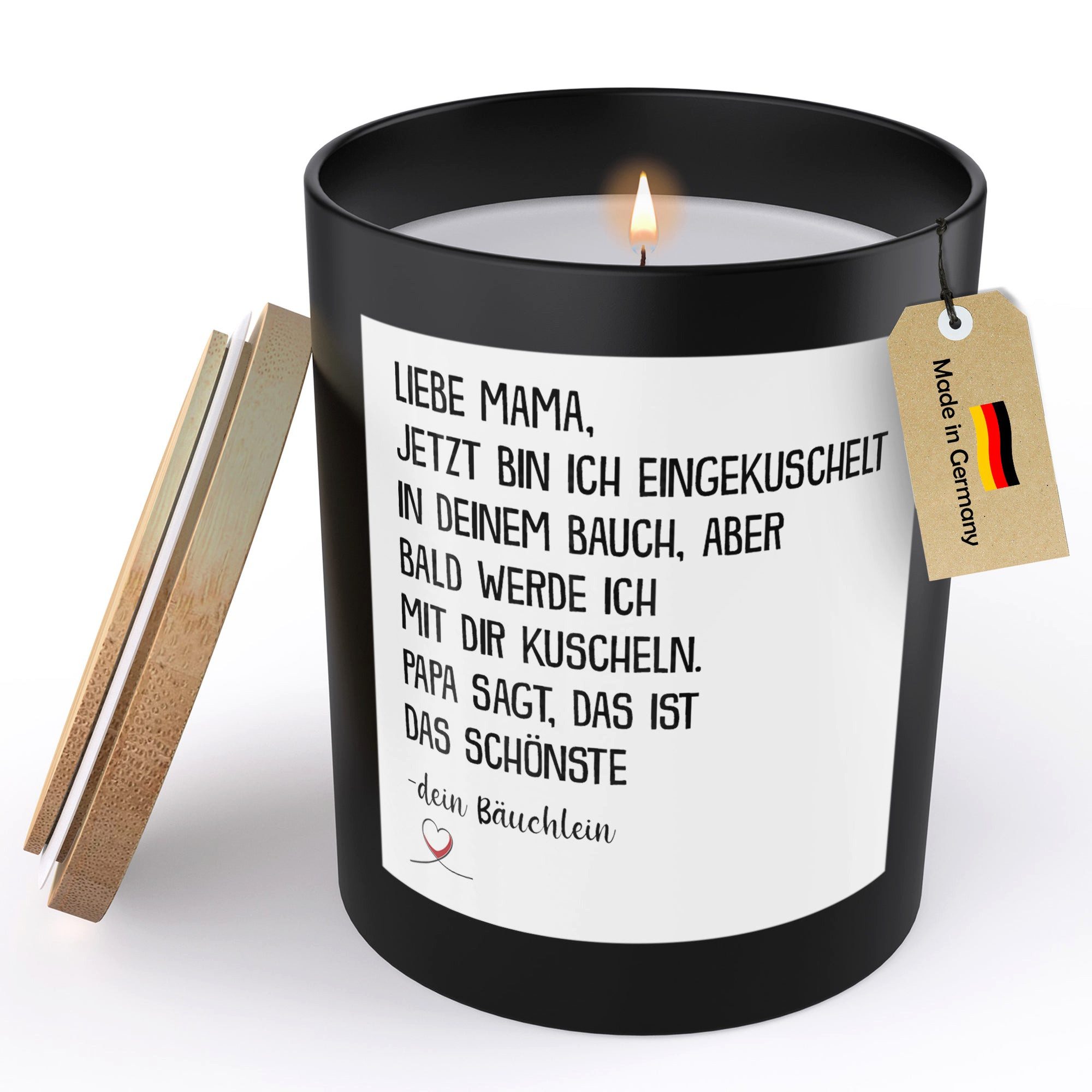 22Feels Duftkerze Deko Schwangerschaft Geschenk Frauen Werdende Mama Muttertag To Be, MADE IN GERMANY, Europäisches Sojawachs, Handgegossen
