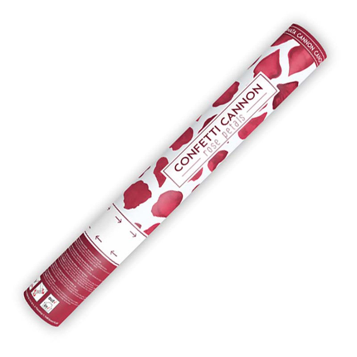 partydeco Konfetti Konfettishooter Rosenblätter Rot 40cm