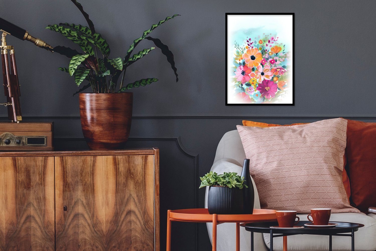 Poster Blumen - Farben - Blumenstrauß - Natur