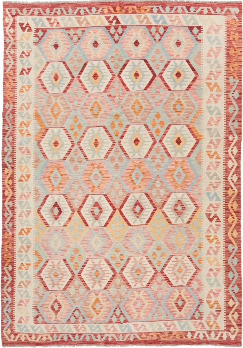 Orientteppich Kelim Afghan 211x298 Handgewebter Orientteppich, Nain Trading, rechteckig, Höhe: 3 mm