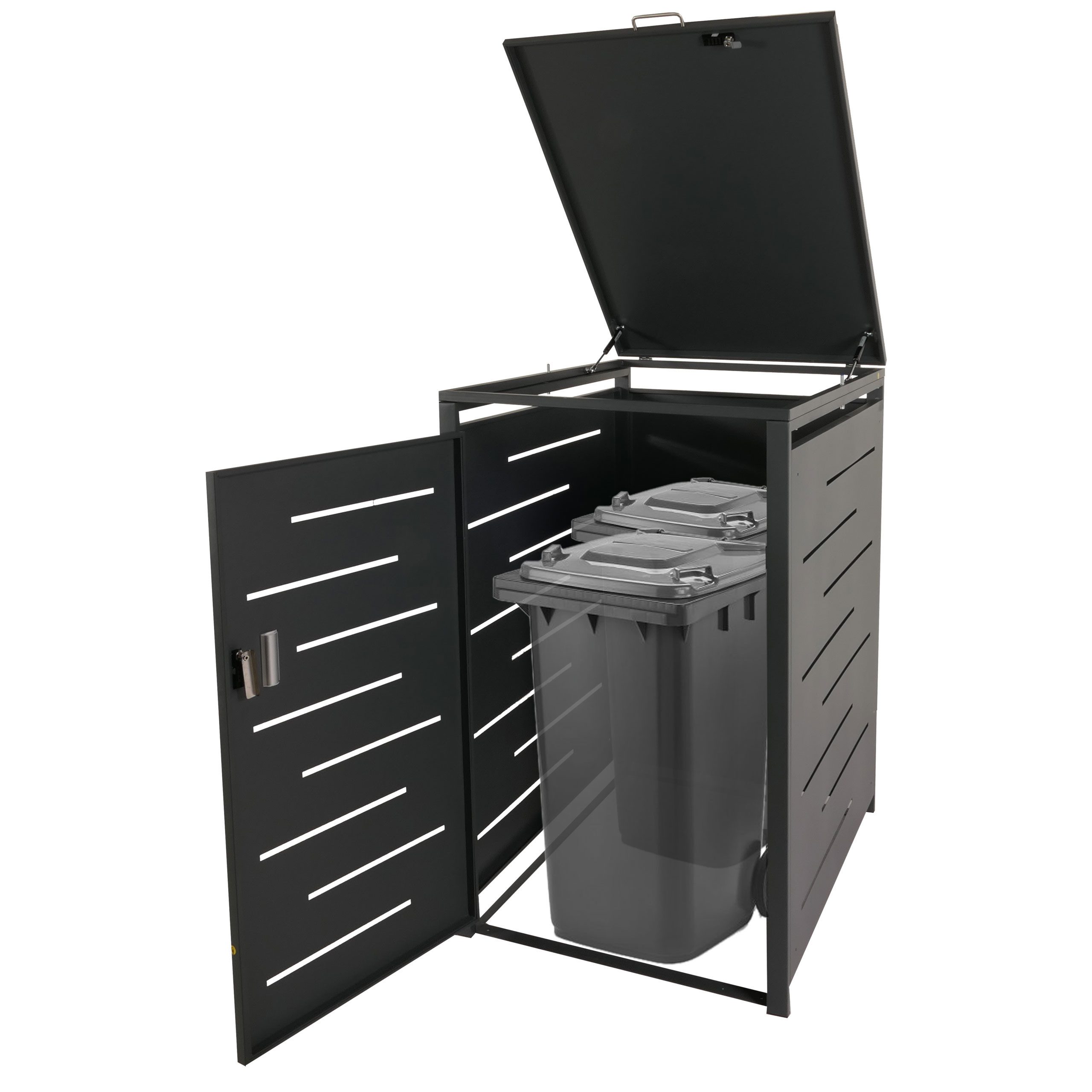 MCW Mülltrennsystem MCW-E83-XL, Erweiterbar, Abschließbar, Luftzirkulation durch Belüftungsschlitze