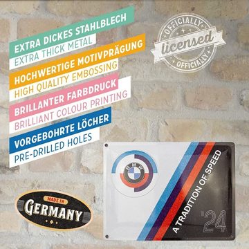 Nostalgic-Art Metallschild Blechschild 30 x 40 cm - BMW - BMW Motorsport Tradition Of Speed