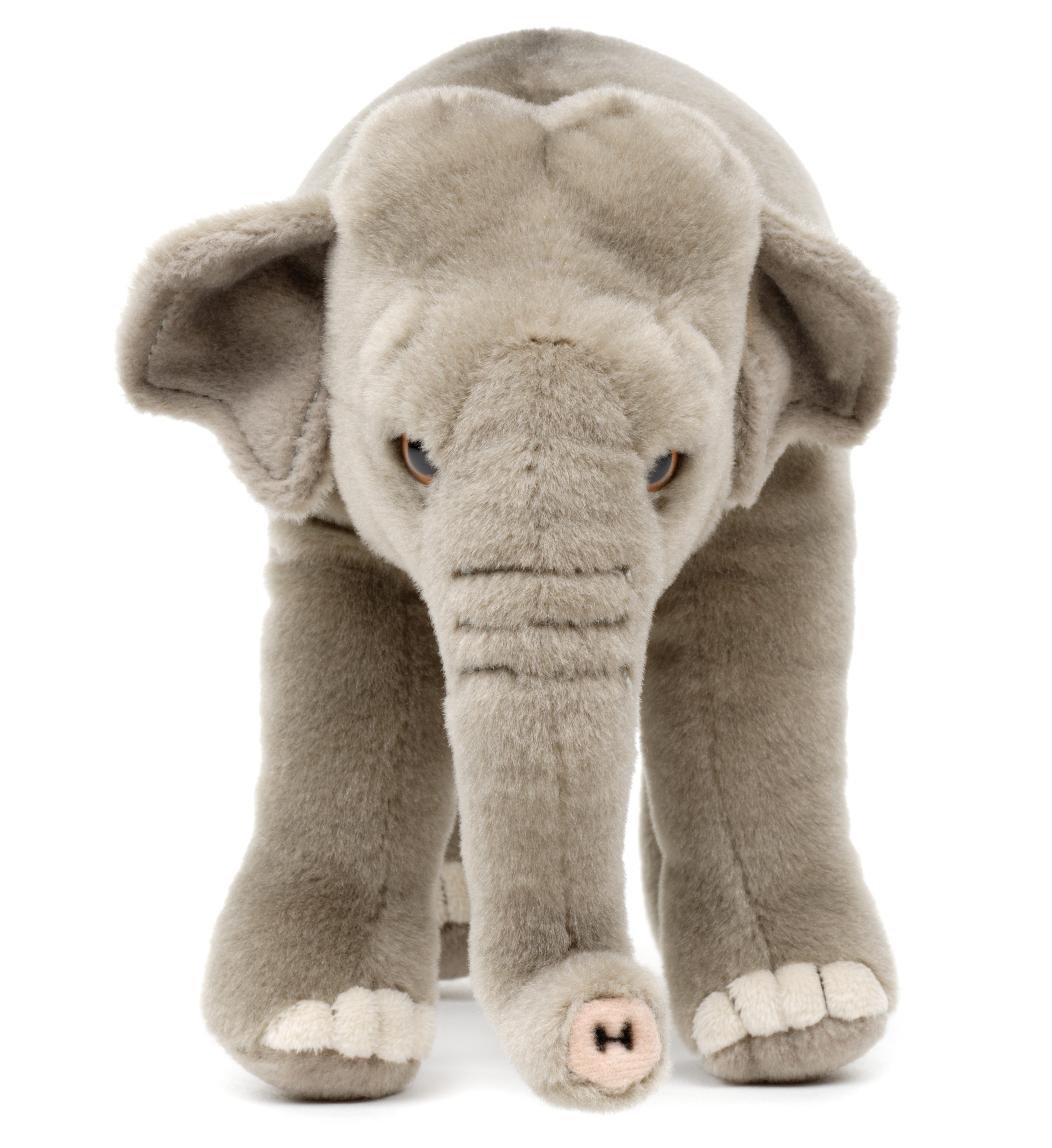 Uni-Toys Kuscheltier Elefant, stehend - 24 cm (Länge) - Plüschtier, zu 100 % recyceltes Füllmaterial