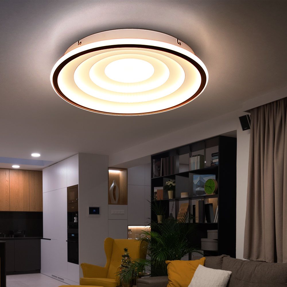 GLOBO LIGHTING LED Deckenleuchte, LED-Leuchtmittel fest verbaut, Warmweiß, LED Deckenlampe Wohnzimmerleuchte Deckenleuchte Schlafzimmer