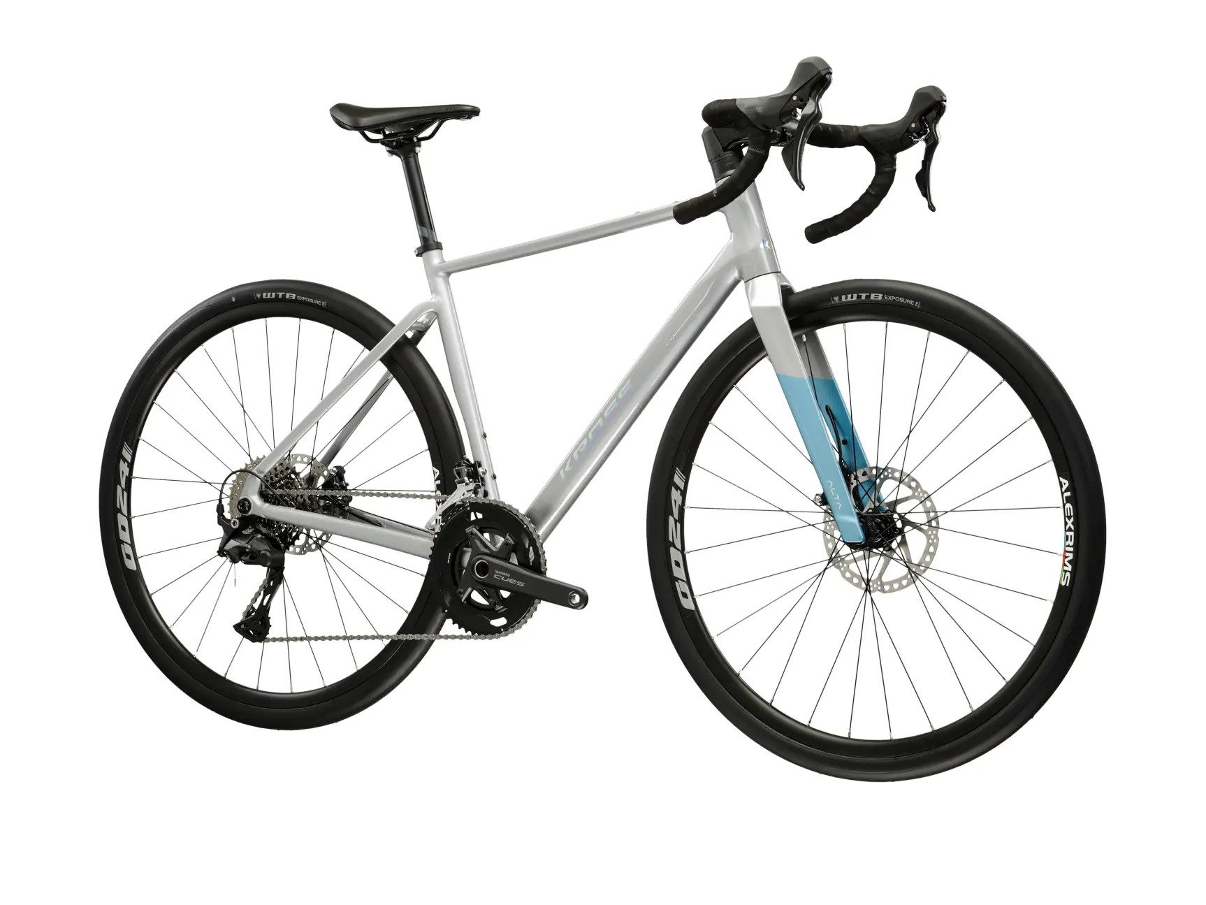 Kross Gravelbike KROSS Gravelbike Alta 2.0 28" silver 20 Gänge Gabel aus Carbon 2026, 18 Gang Shimano CUES U3020 Schaltwerk, Kettenschaltung, Carbon aus Gabel