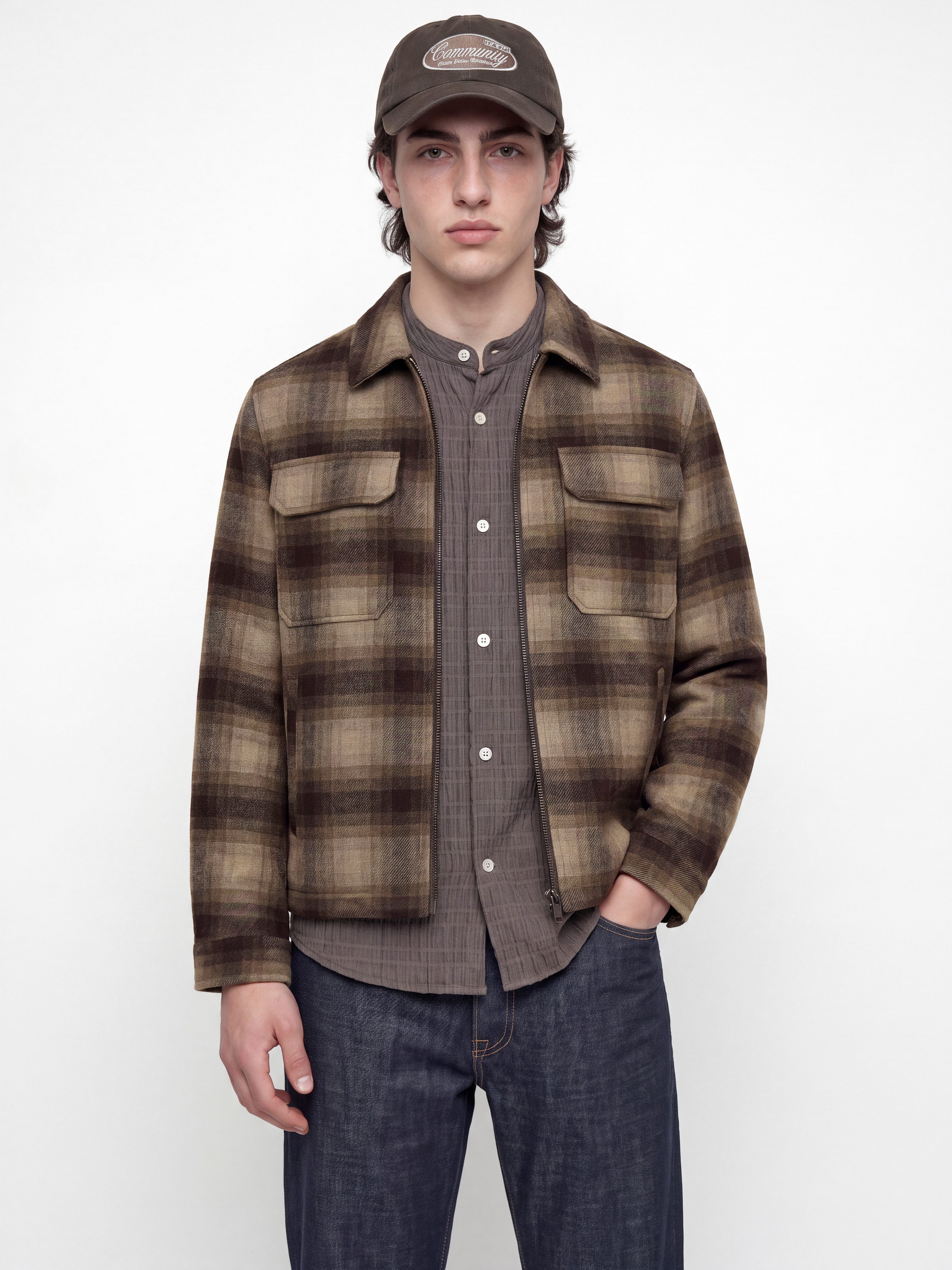 Jack & Jones Blouson JPRBLUWAKEFIELD WOOL BLEND JACKET SN Materialmix, mit Wollanteil