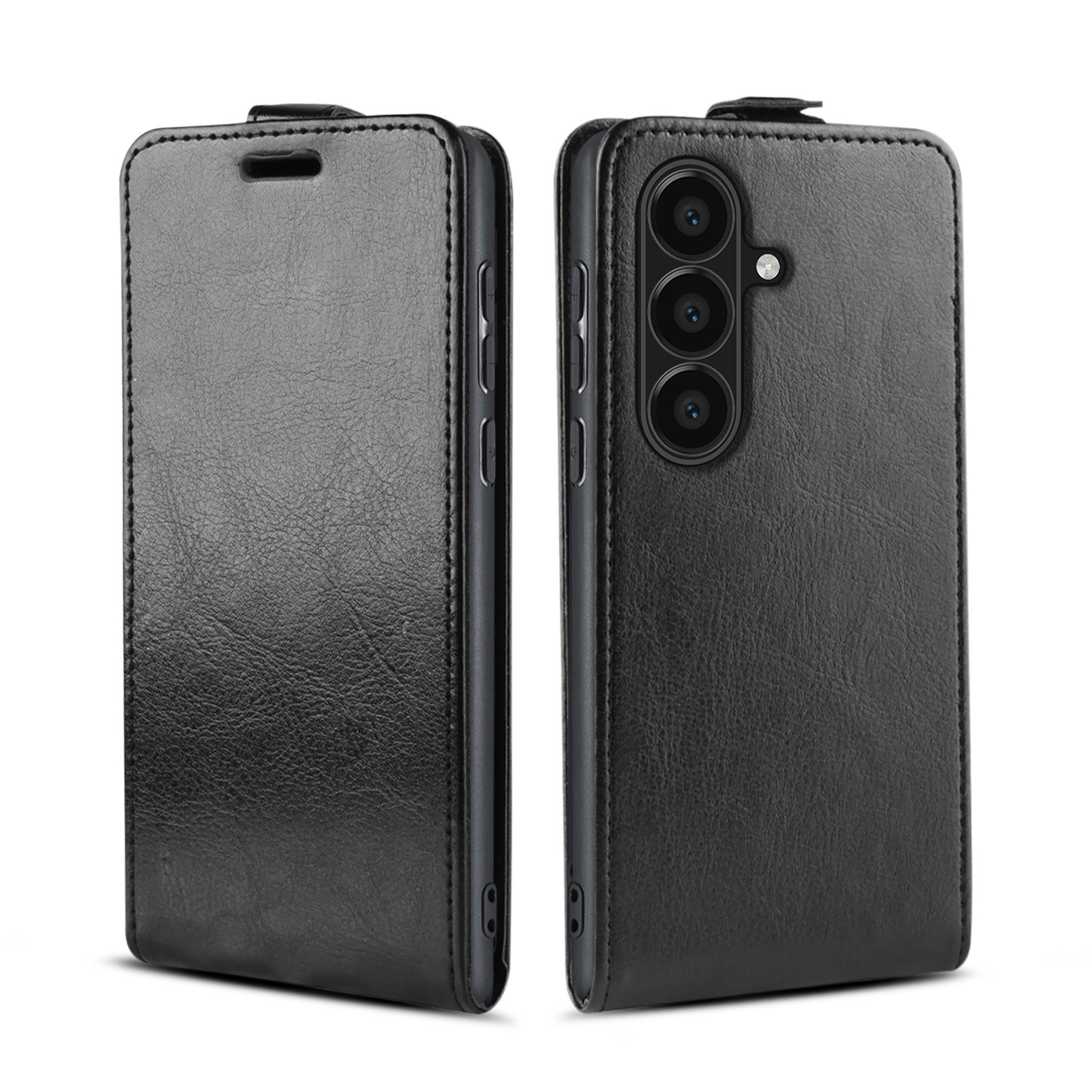 Tec-Expert Handyhülle Vertikale Klapp Handy Hülle für Samsung Galaxy A57 5G 6.7 Zoll, 6.7, Tasche Klapphülle Case Cover mit Kartenfach Fliphülle