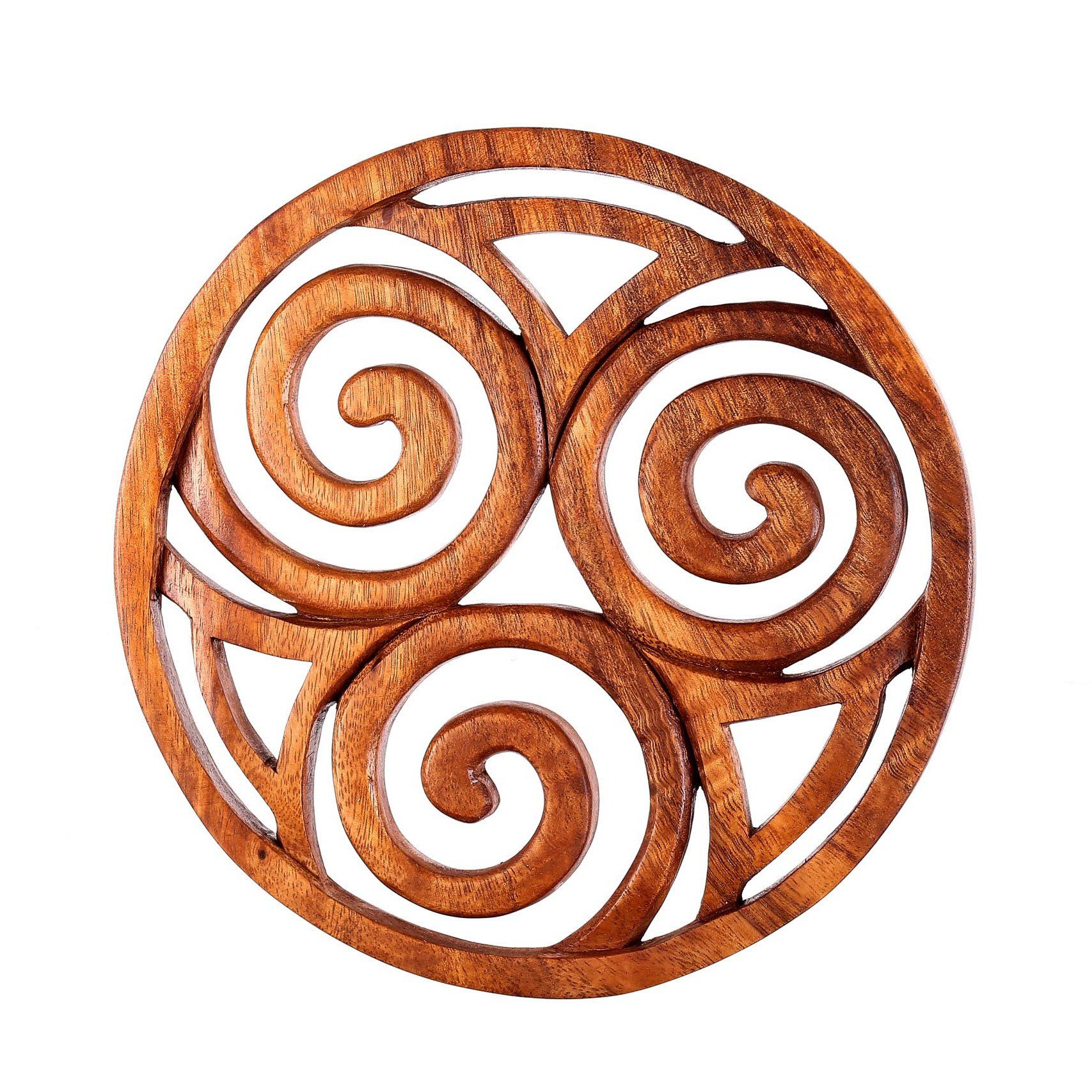 Wanddekoobjekt keltisches Wandbild Britische Lebens-Spiralen Wandornament Handarbeit