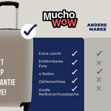 MuchoWow Handgepäckkoffer Zitate - Ich brauche ff, um in Urlaub zu fahren, alter Mann! - Braun, 4 Rollen, Reisetasche mit rollen, Handgepäck für Ferien, Trolley, Reisekoffer