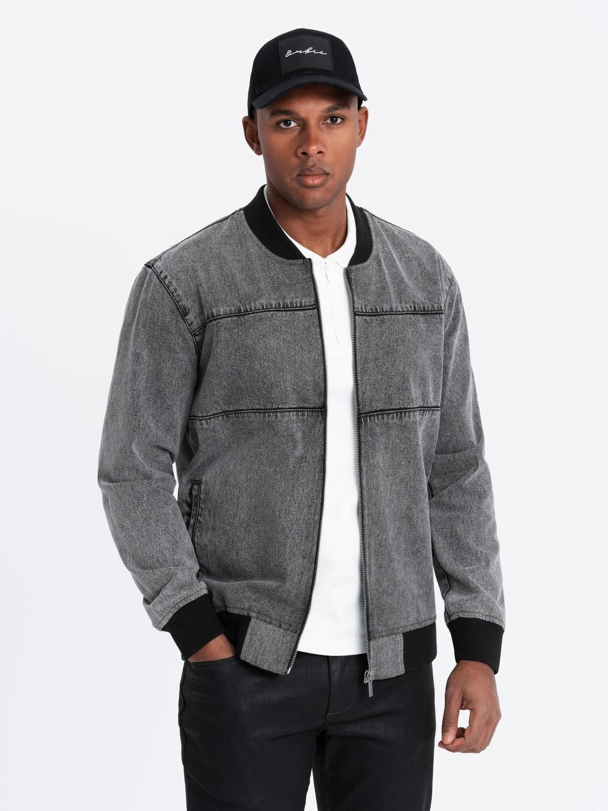 OMBRE Bomberjacke Denim-Bomberjacke für Herren mit günstig online kaufen