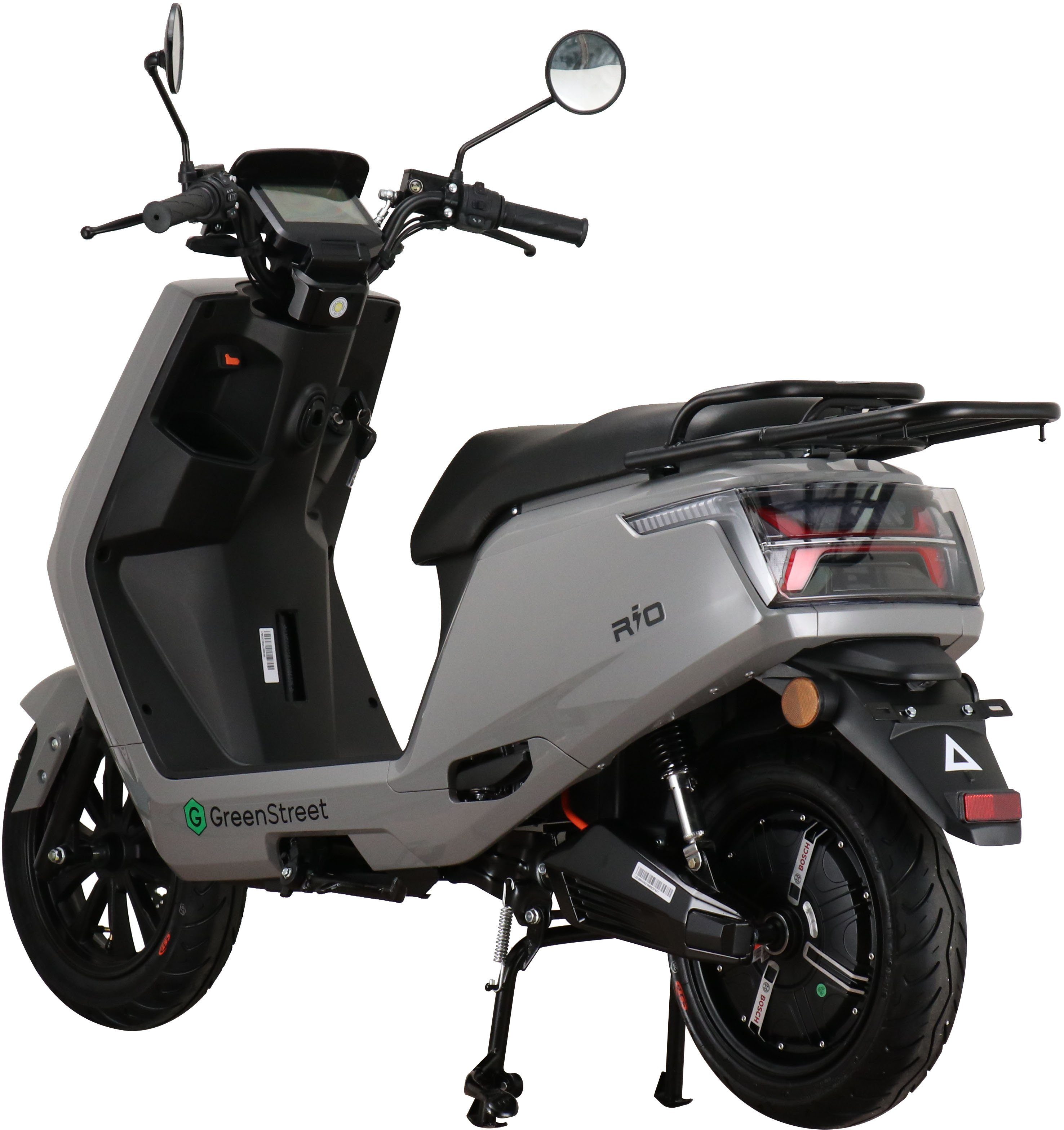 GreenStreet E-Mofaroller Rio, 2000 W, 25 km/h, bis zu 100 km Reichweite, mit USB-Anschluss