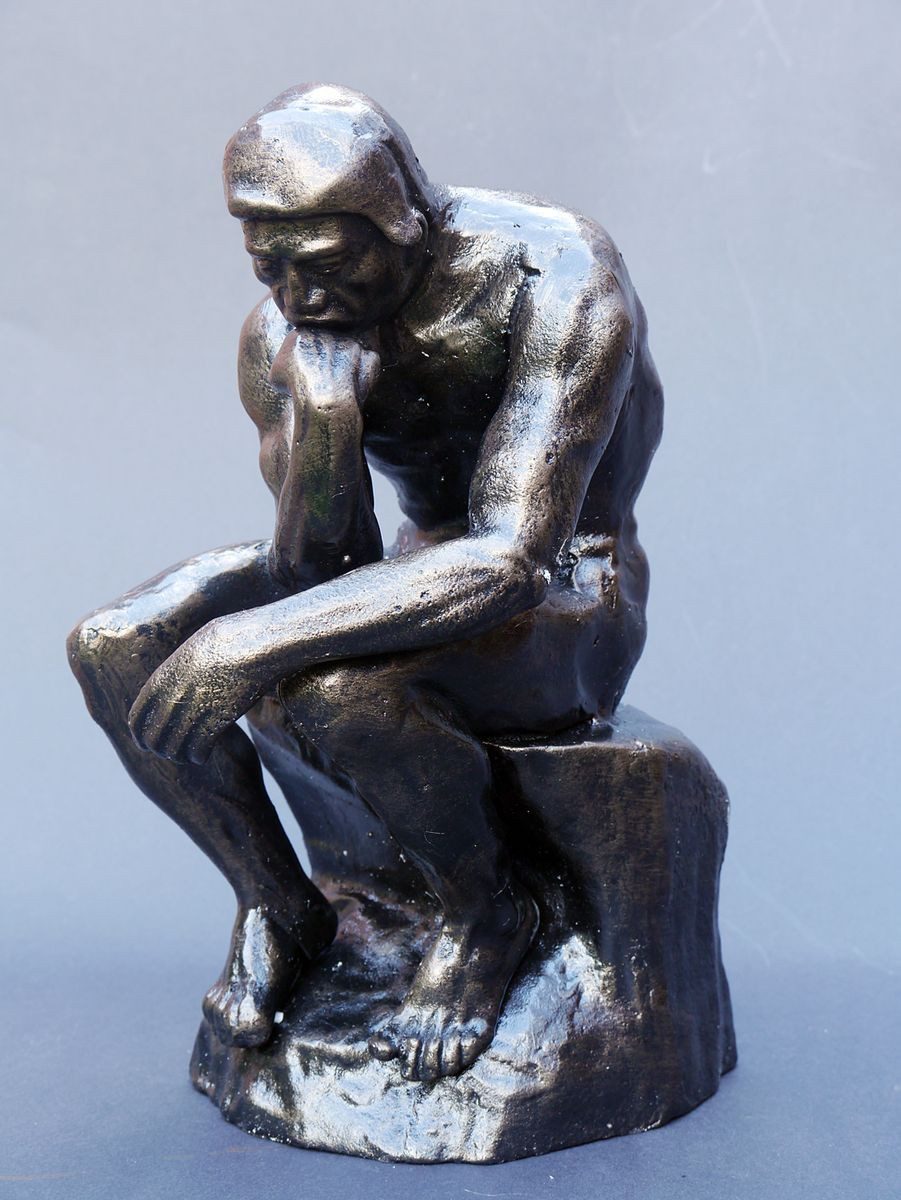 AFG Dekofigur Figur der Denker Skulptur aus Gusseisen nach Auguste Rodin