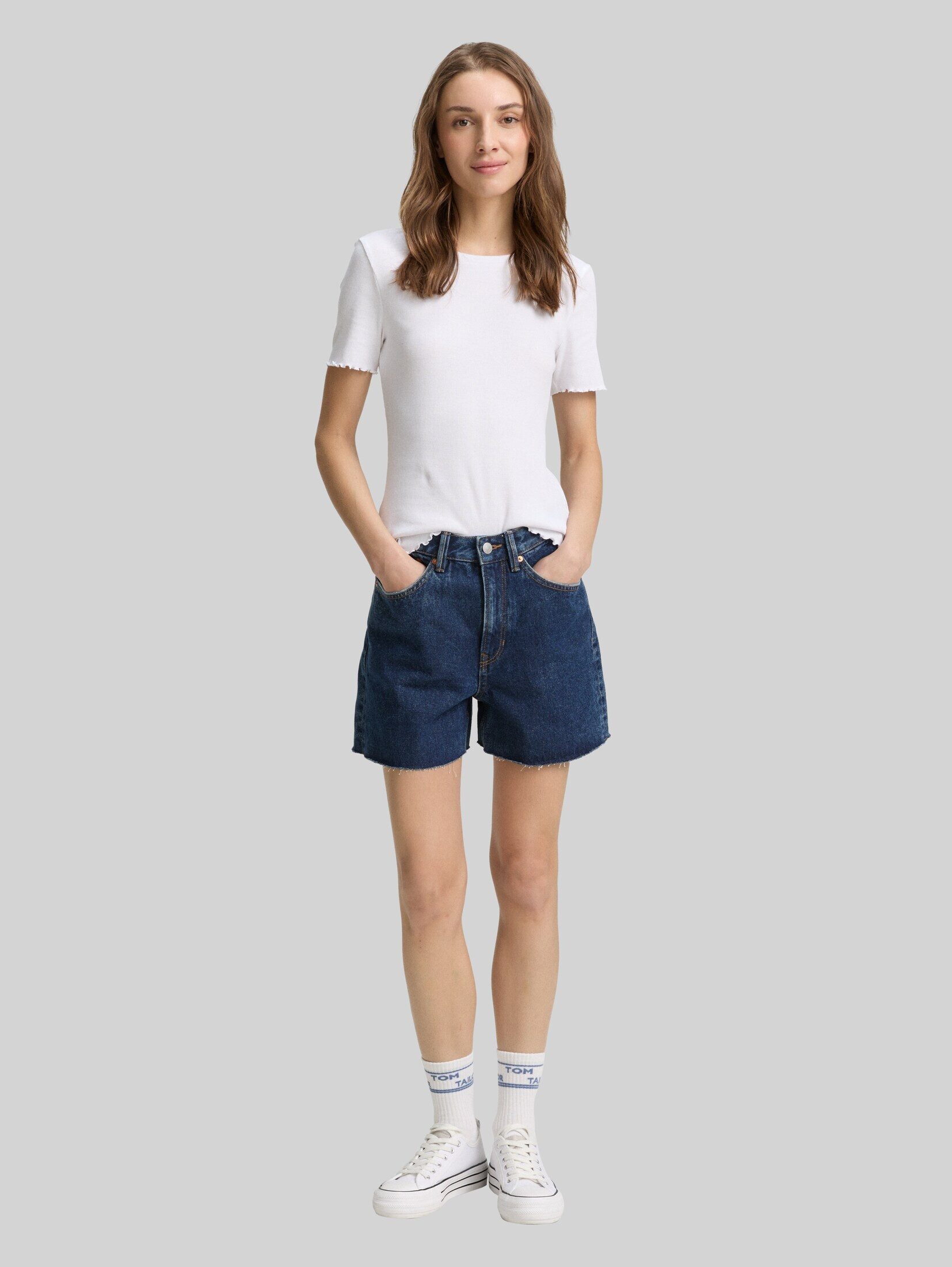 TOM TAILOR Denim Jeansshorts Jeanshosen TTLINLEY MOM Jeans Shorts