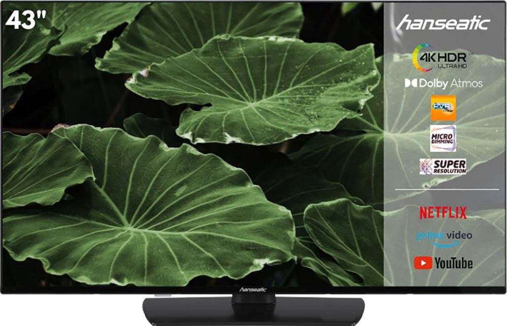 LED-Fernseher cm/43 HD, TV, Hanseatic Smart-TV) Ultra Android Zoll, (108 4K 43U800UDS