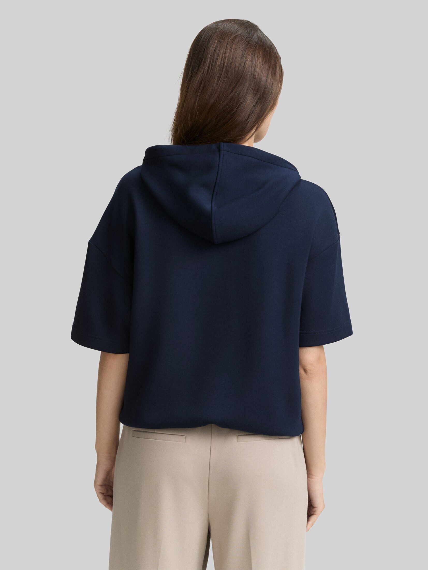 TOM TAILOR Sweatshirt Strick & Sweatshirts Hoodie Sweatshirt aus Scuba