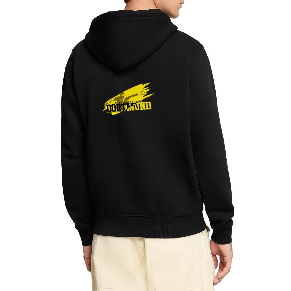 Spreadshirt Sweatjacke Die Macht Aus Dortmund Schwarz-Gelb Fußball Fan Kapuzenjacke Herren (1-tlg)