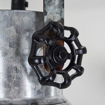 hofstein Hängeleuchte »Stio« Pendellampe,aus Stahl im Zink Used-Look, braun-Patina, schwarz, ohne Leuchtmittel, 3 flammige Vintage, Retro Hängelampe: E27