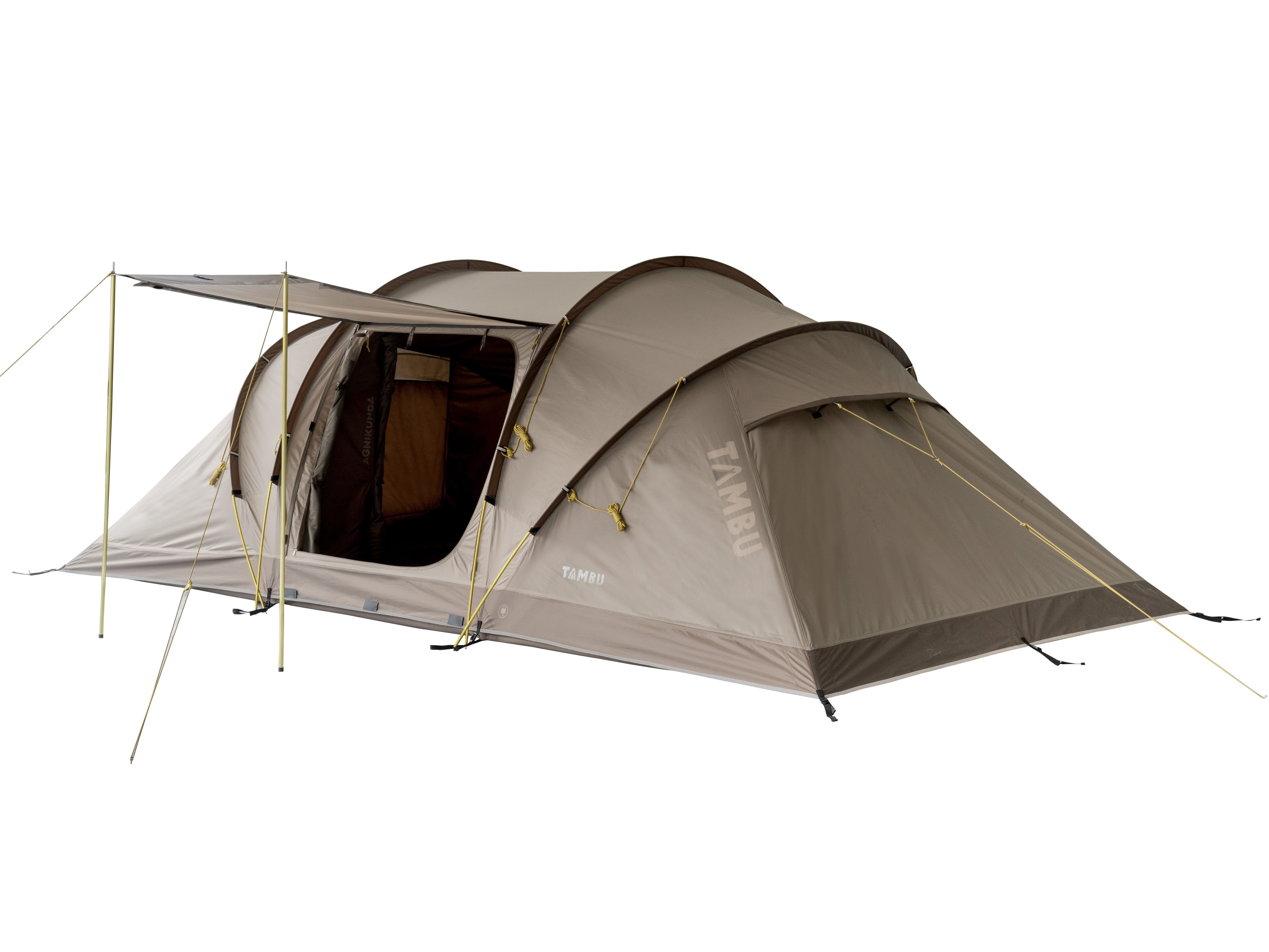 Tambu Tunnelzelt TAMBU - AGNIKUNDA 4 - Vis-à-Vis Zelt, Personen: 4, 100 % recycelter Polyester