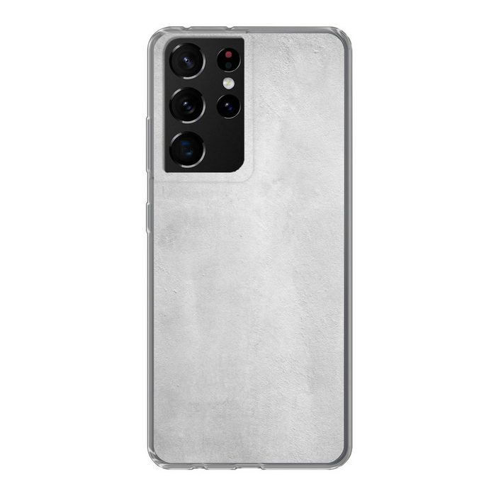MuchoWow Handyhülle Beton - Grau - Zement - Industriell - Strukturiert Phone Case Handyhülle Samsung Galaxy S21 Ultra Silikon Schutzhülle