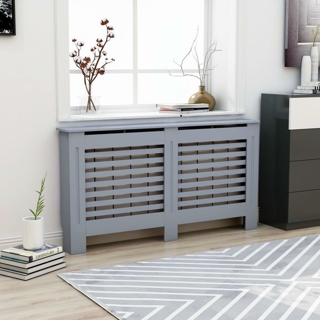 vidaXL Heizkörper Heizkörperverkleidung Anthrazit 152x19x81,5 cm MDF