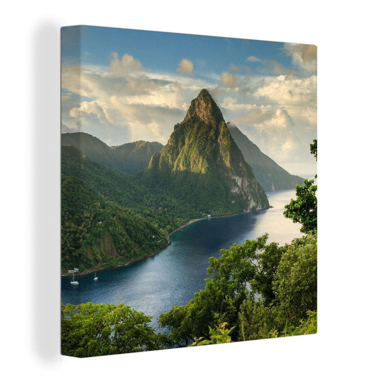 OneMillionCanvasses® Leinwandbild St. Lucia, (1 St), Leinwand Bilder für Wohnzimmer Schlafzimmer
