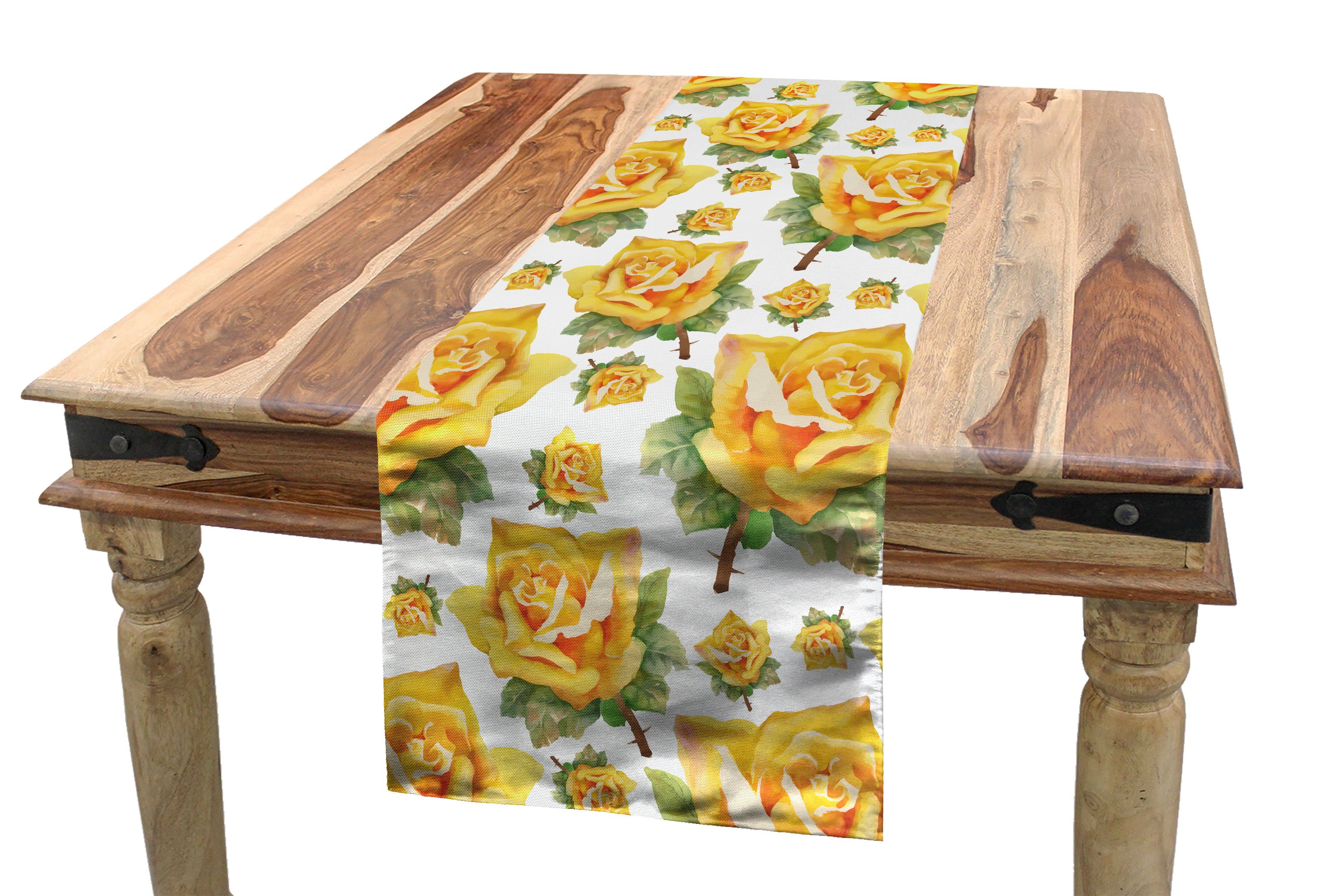 Abakuhaus Tischläufer Esszimmer Küche Rechteckiger Dekorativer Tischläufer, Rose Roses Natürliche Schönheit