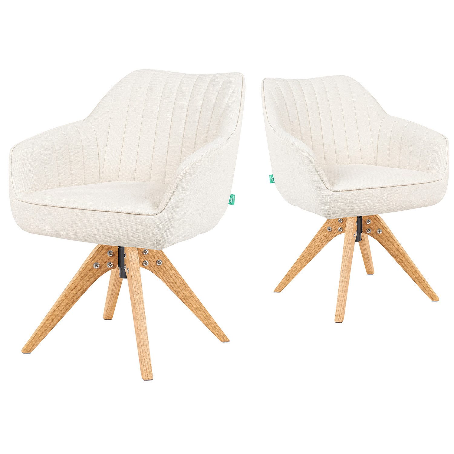 DUBI Möbel Polsterstuhl Mika-Finn 2er-Set, Federkern, günstig online kaufen