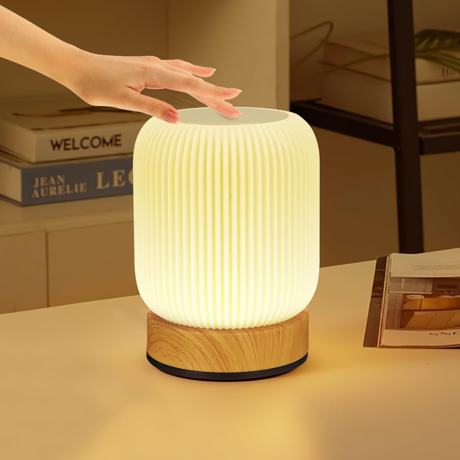 LEAZZLE Nachttischlampe Nachttischlampe LED Touch Dimmbar, günstig online kaufen