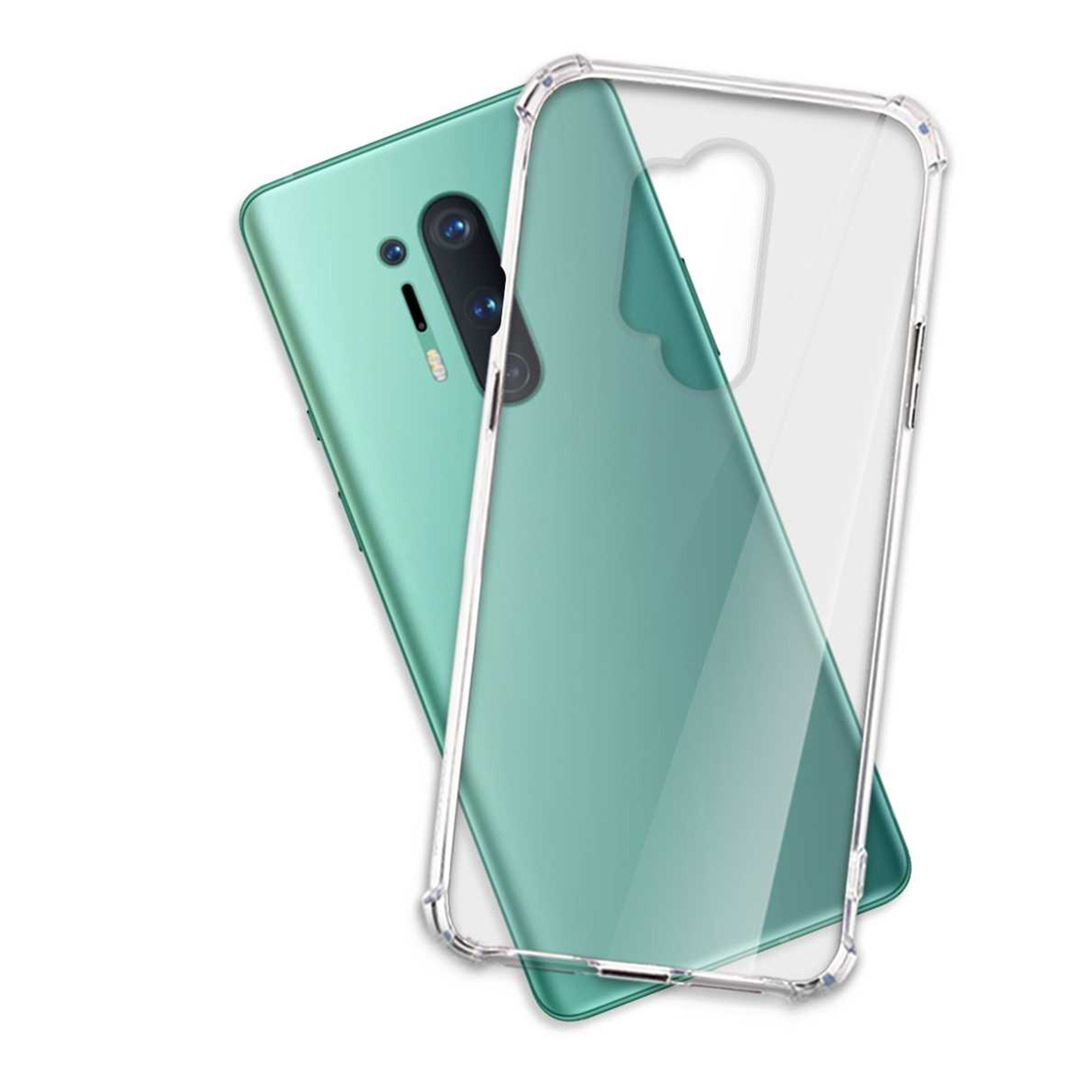 mtb more energy Smartphone-Hülle Clear Armor Case für OnePlus 8 Pro, Transparente TPU Schutzhülle Case Backcover mit Anti-Shock Verstärkung