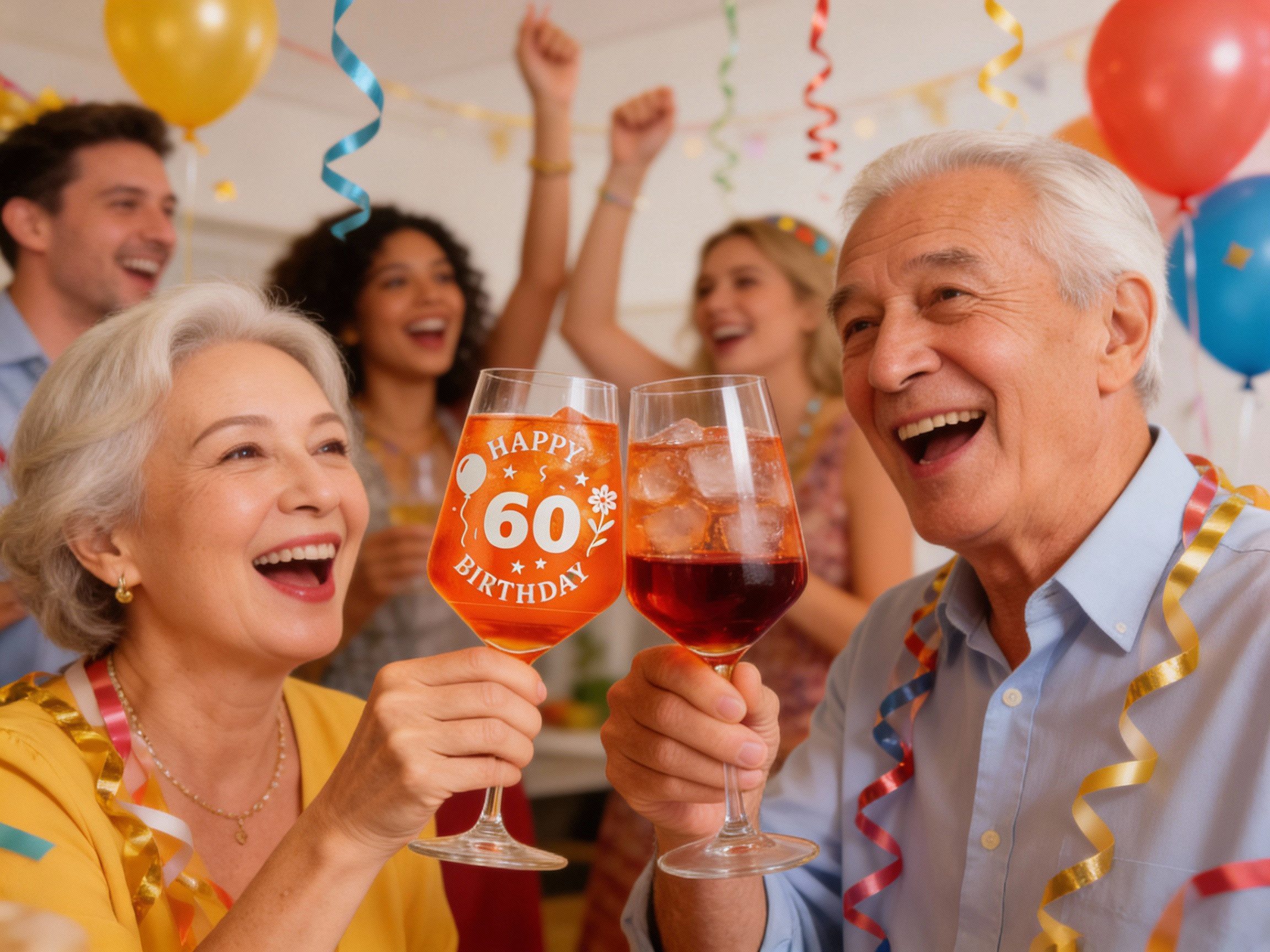 Valhalla Weinglas Gravur Happy Birthday 60 Geburtstag 350ml, 1-tlg., Glas, Atemberaubende Darstellung – Bild 2 von 5