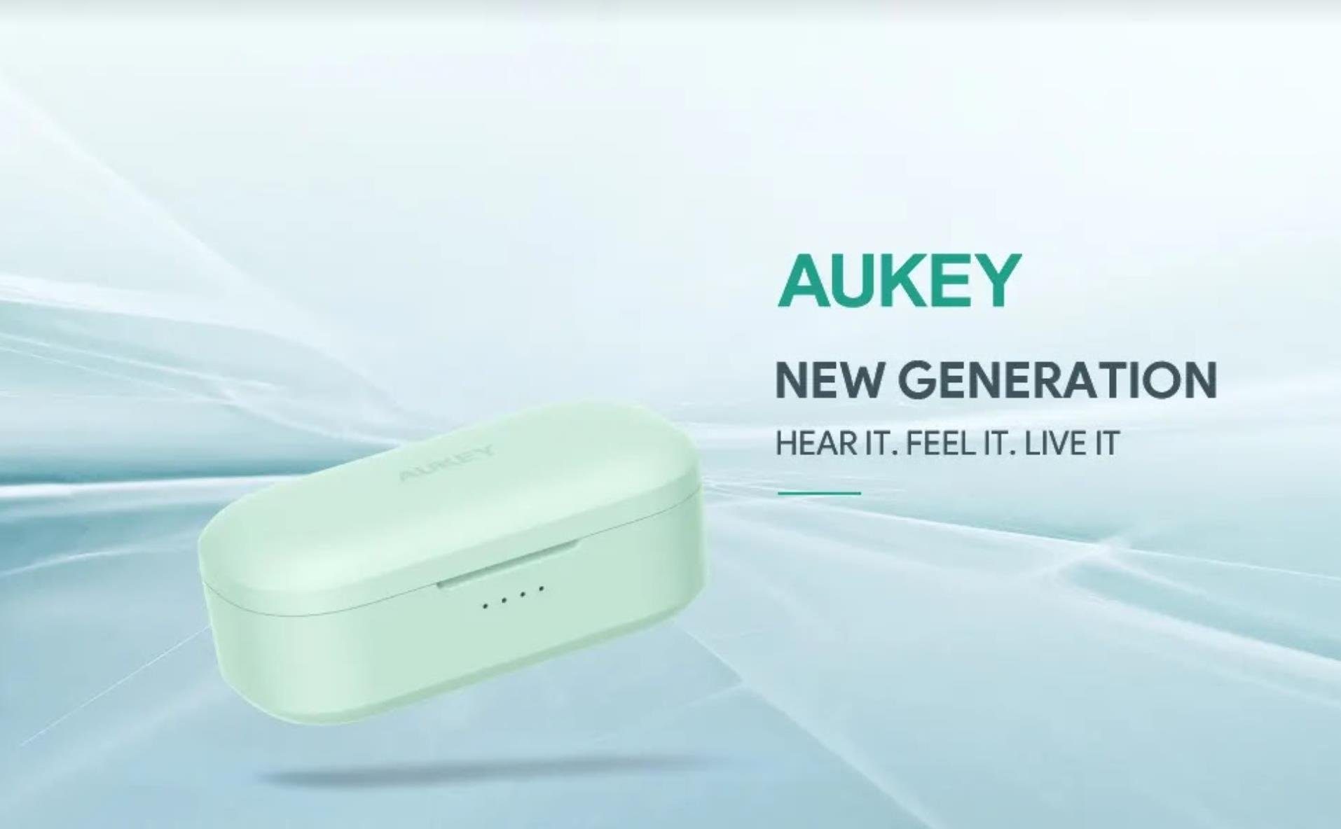 Aukey Grün Stunden Bluetooth-Kopfhörer Spielzeit, Wireless Ohrhörer AUKEY Ep-T21S 35 True