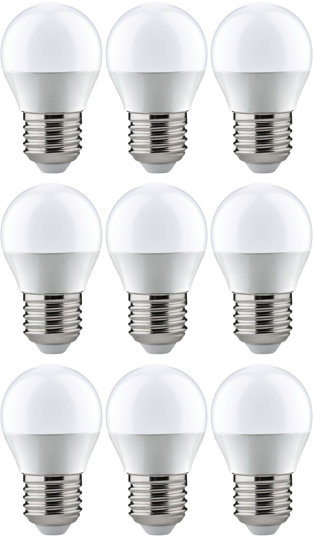Paulmann LED-Leuchtmittel 9er Pack 5,5 W E27 Tropfen E27, 9 St., Warmweiß 2700K