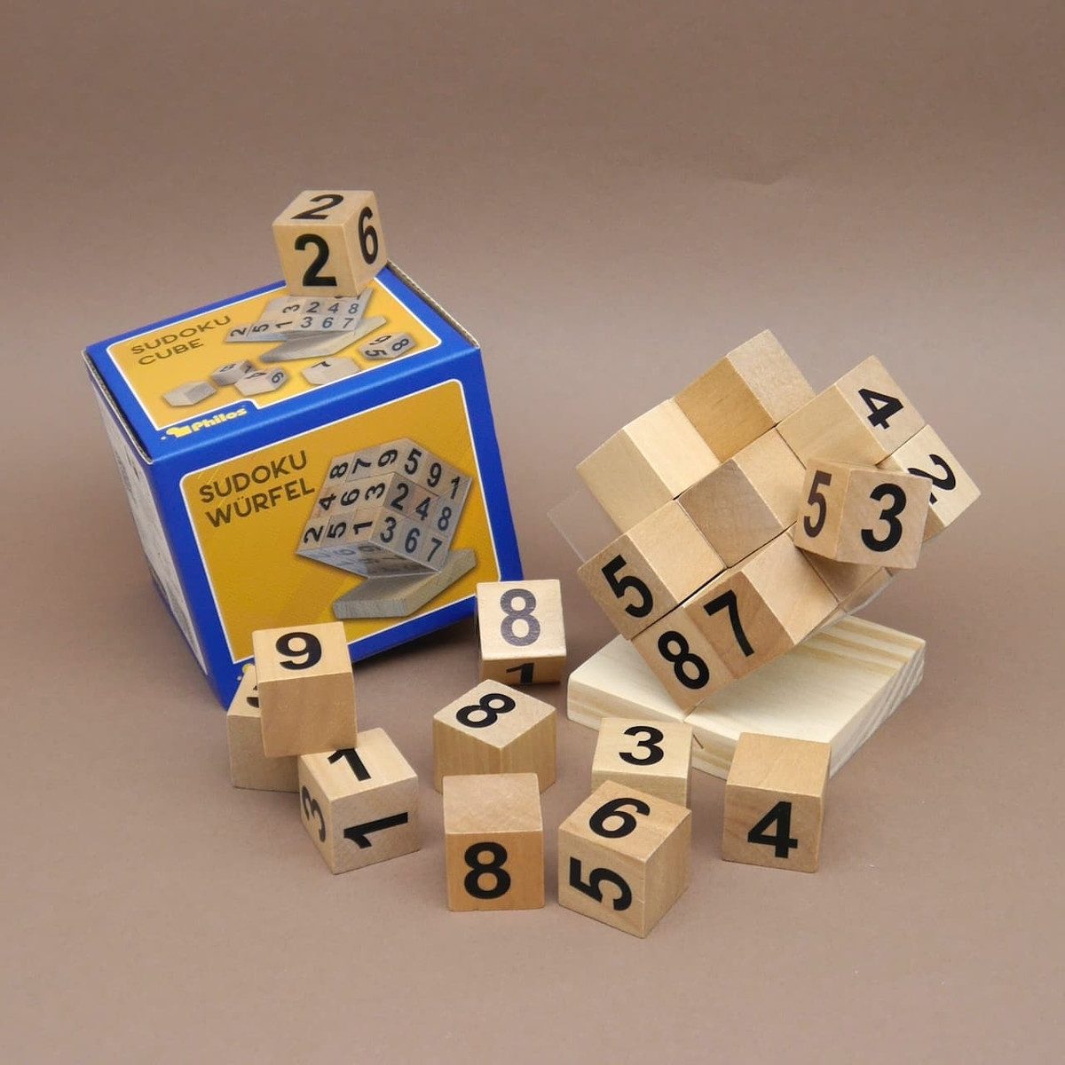 Philos Spiel SUDOKU WÜRFEL - Das Zahlenpuzzle in 3D, Knobelspiel, Denkspiel