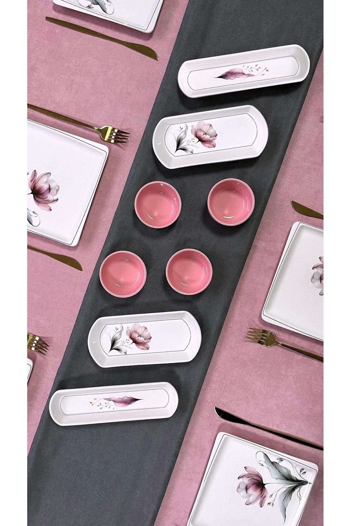 Hermia Concept Frühstücks-Geschirrset Bohemisch (14-tlg), 6 Personen, Keramik, 14-teiliges Set für 6 Personen