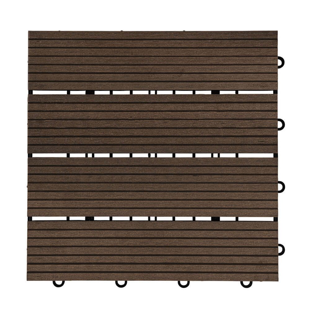 HOME DELUXE Terrassendielen WPC Klickfliesen BAVARO - Farb- und Flächenauswahl (Holzoptik), Fliesen á 30 x 30 cm, Terrassenfliesen, Balkonfliesen
