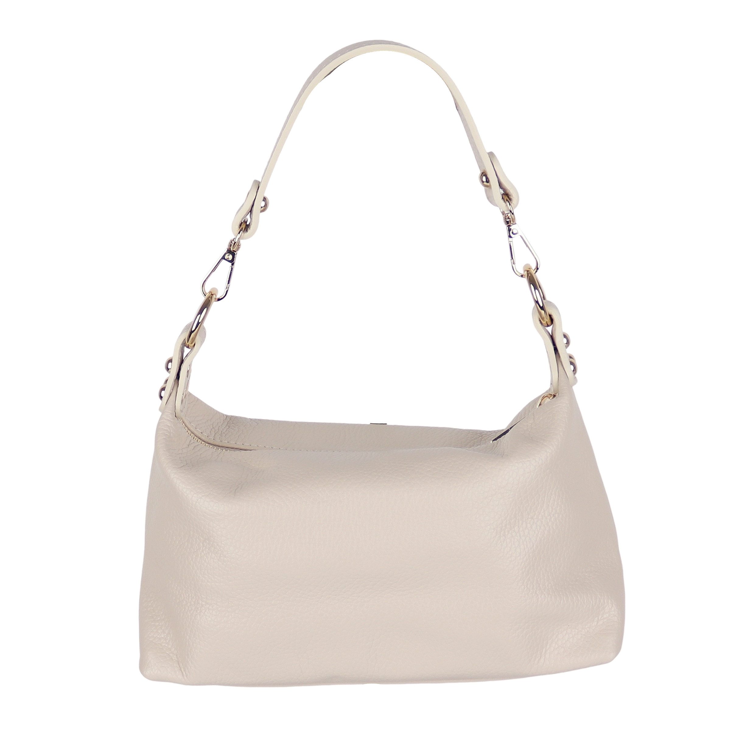 MIRROSI Schultertasche Damen Achseltasche Umhängetasche Echtleder, Made in Italy