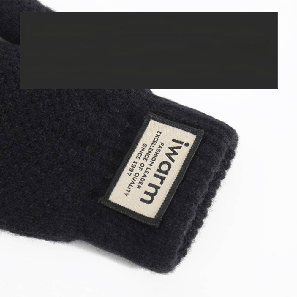 Blusmart Strickhandschuhe Strickhandschuhe für den Winter mit Touchscreen (Doppel-schicht Warme, Einheitsgröße, Unisex) Für Radtouren im Freien, warme Strickhandschuhe