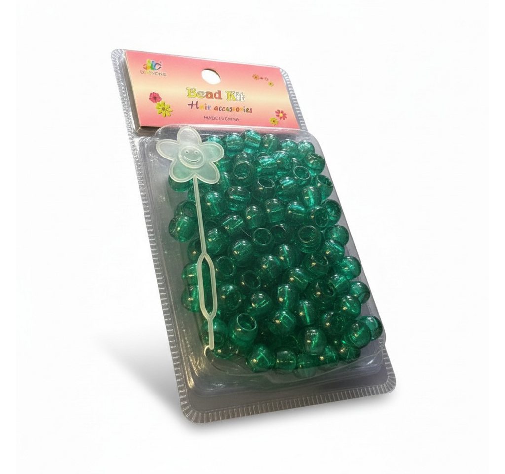 HC Haarspange Haarperlen 100 Stück – Bunte Flechtperlen für Braids & Dreadlocks
