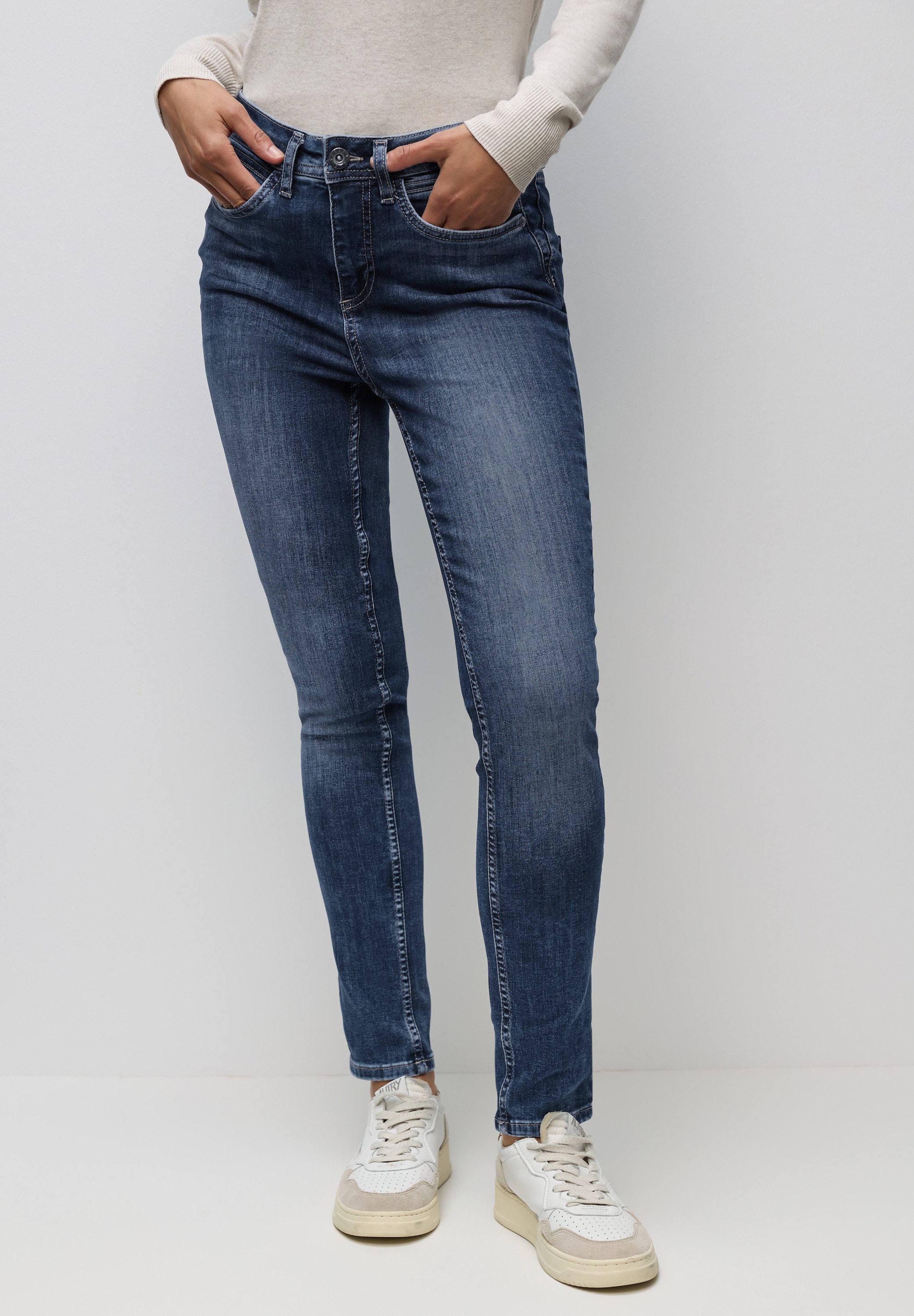 STREET ONE Slim-fit-Jeans High Waist