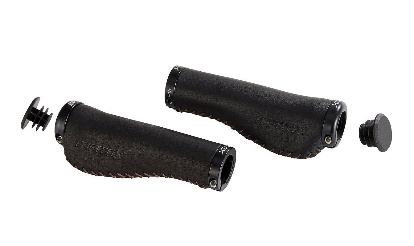 MATRIX Fahrradlenkergriff Lenkergriff G2 Leder lang/lang