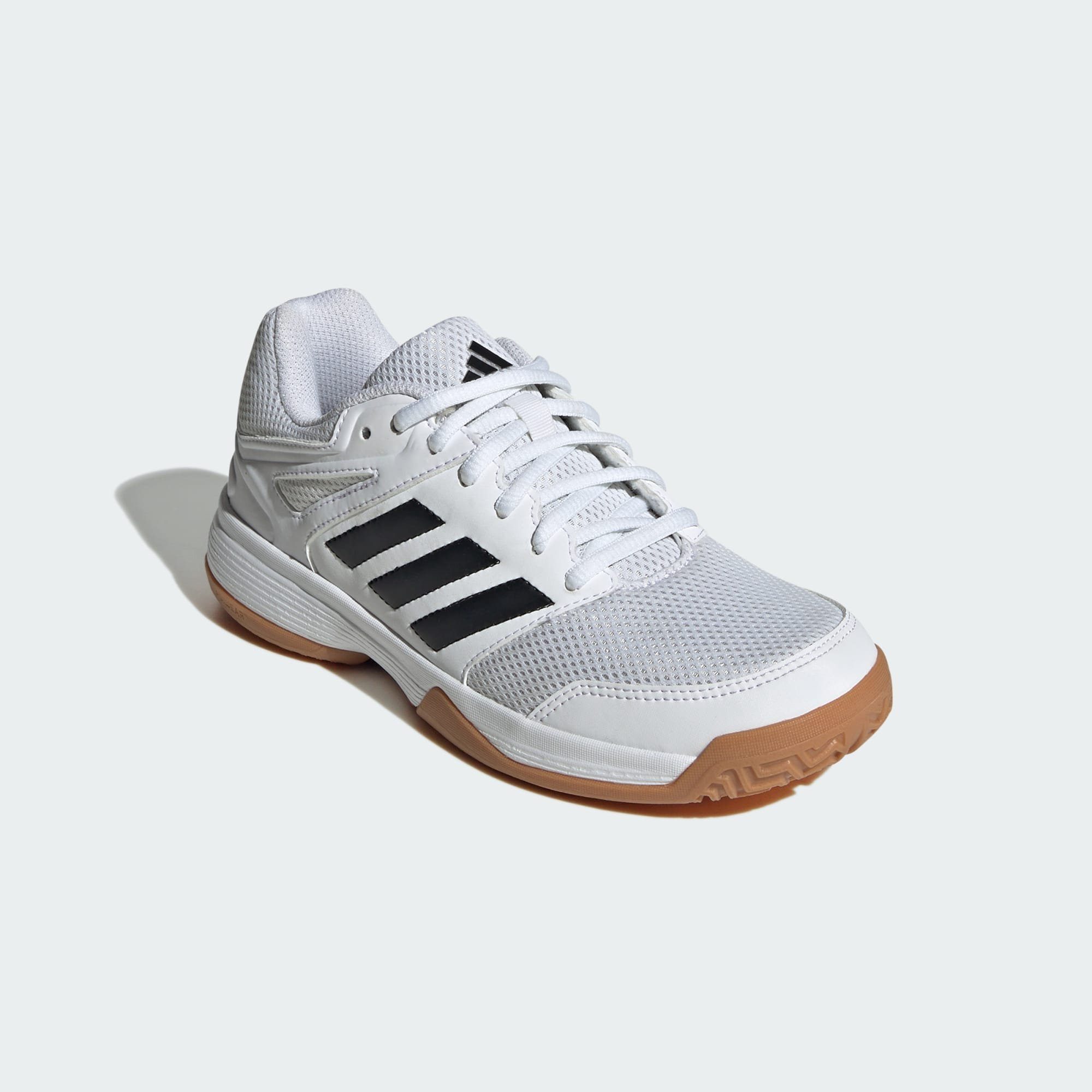 adidas Performance SPEEDCOURT IN SCHUH KIDS Indoorschuh Cloud White / Core Black / Gum | Hallenschuhe