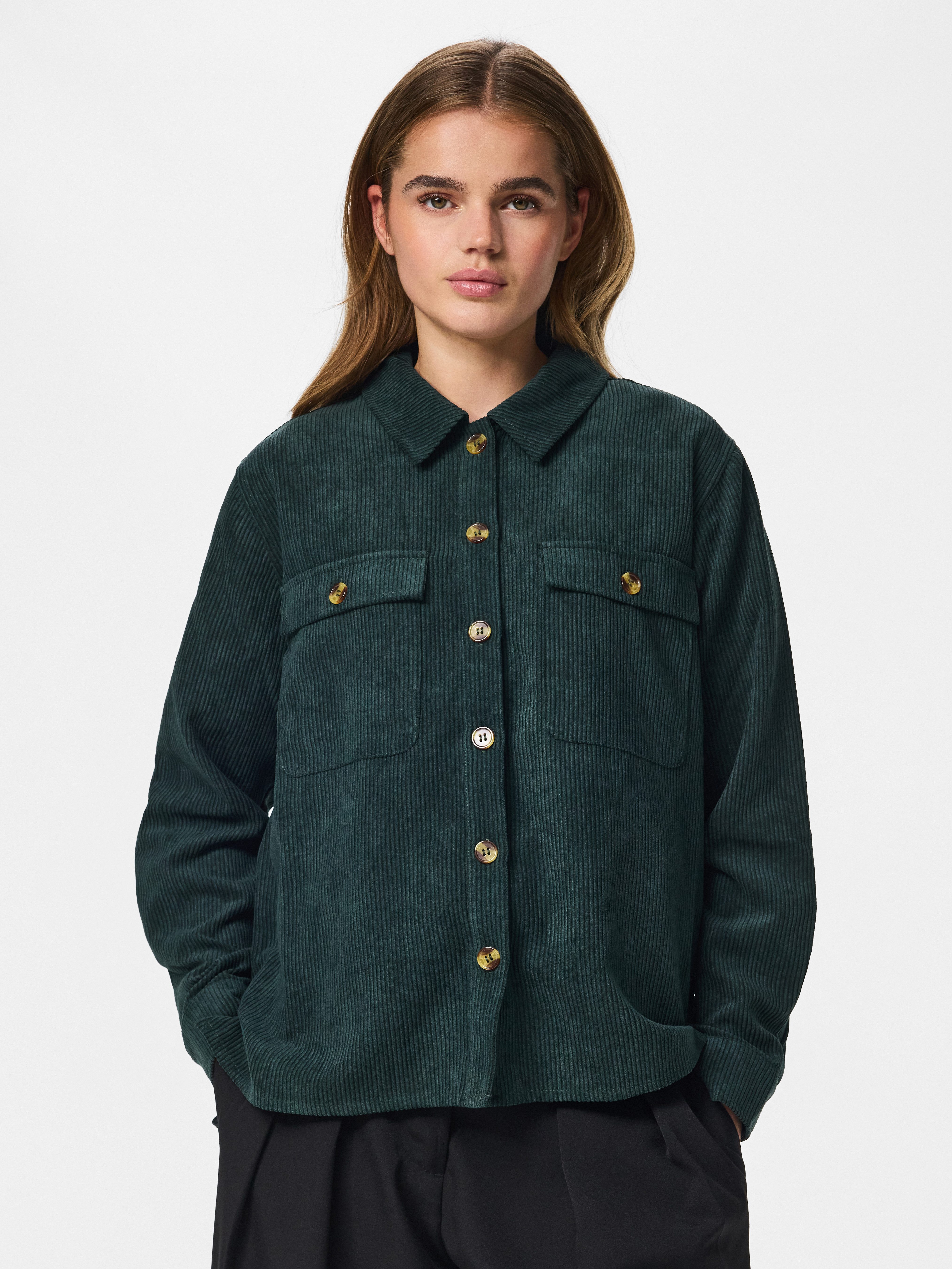 pieces Hemdbluse PCEFFI LS SHIRT WVN NOOS Materialmix, loose fit
