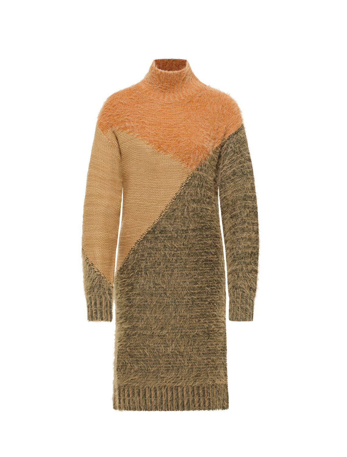 Ragwear Strickkleid Ragwear Yerome (1-tlg) Materialmix aus glattem und flauschigem Garn