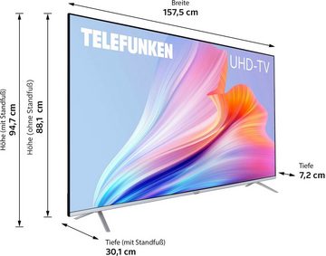 Telefunken D70V850M5CWH LED-Fernseher (177 cm/70 Zoll, 4K Ultra HD, Smart-TV, Alexa Built-In, Dolby Atmos, USB-Recording)