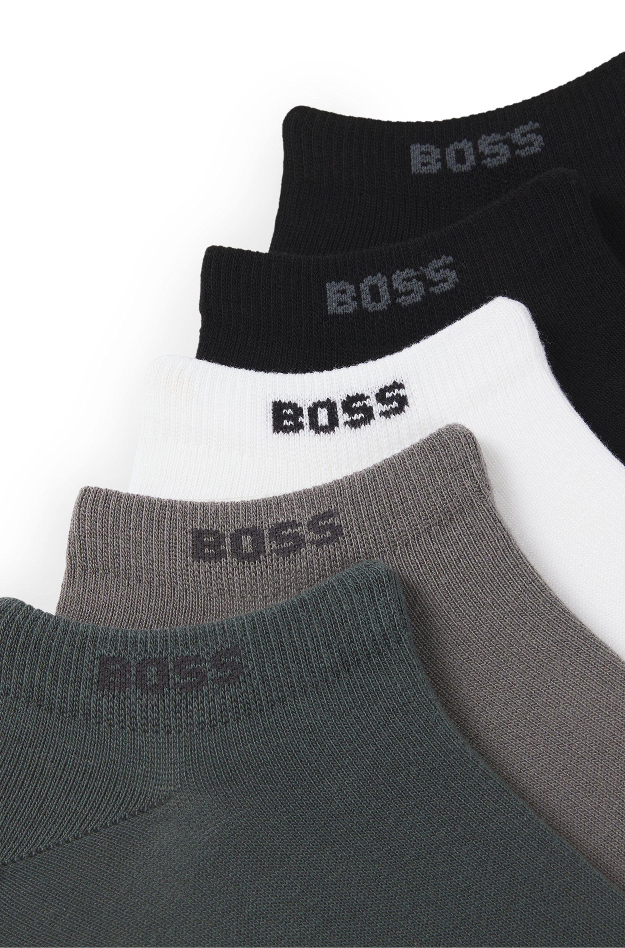 BOSS Sneakersocken 5P AS Uni CC (Packung, 5-Paar) mit BOSS Label